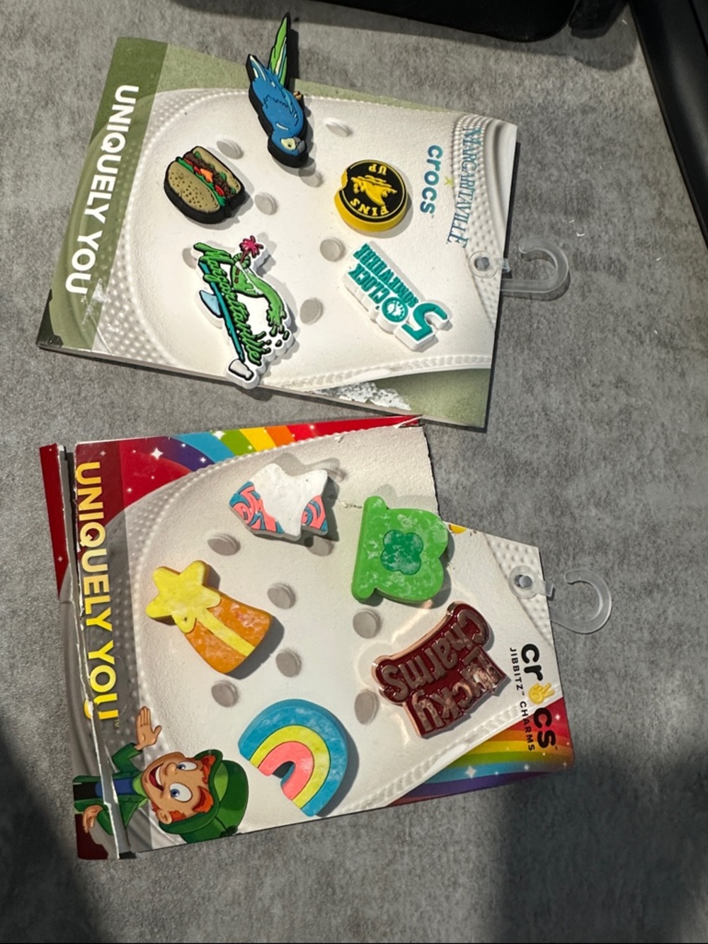 CROCS Multicolor Jibbitz Charm Pack - White Backing with Bright Accents